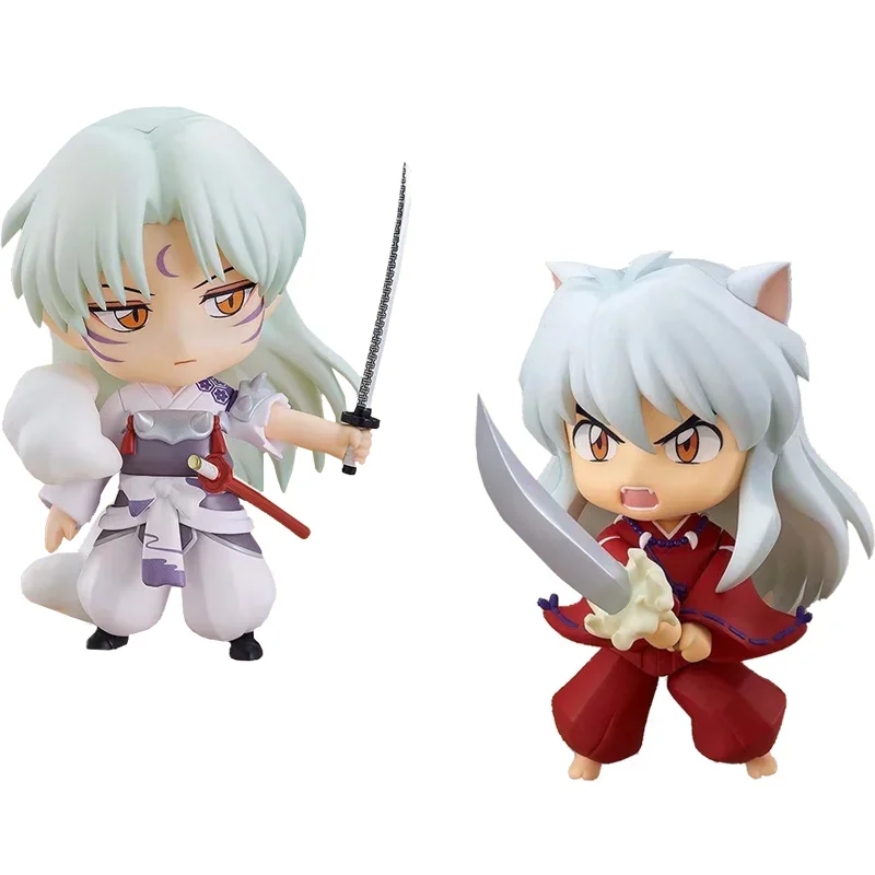 

Q edition Clay man Inuyasha and Sesshoumaru anime figure detachable action figure reversible face model desktop ornament gifts