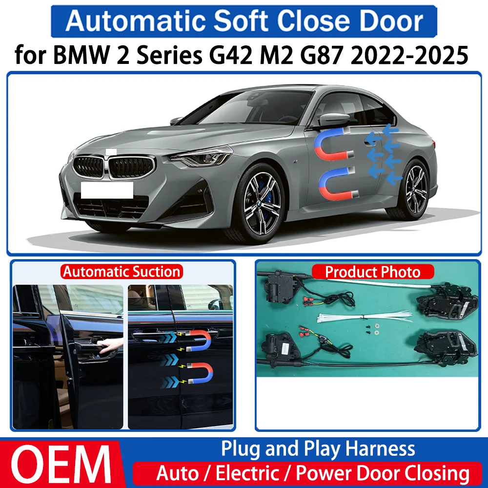 

for BMW 2 Series G42 M2 G87 2022-2025 Car Automatic Soft Close Door Electric Suction Kit Auto Power Closing System Plug＆play