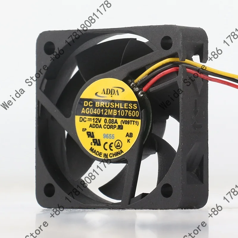 Original ADDA 5V 24V 48V 4010 40X40X10MM 4CM DC12V 0.08A inverter Double ball High air volume AG04012MB107600 Cooling fan