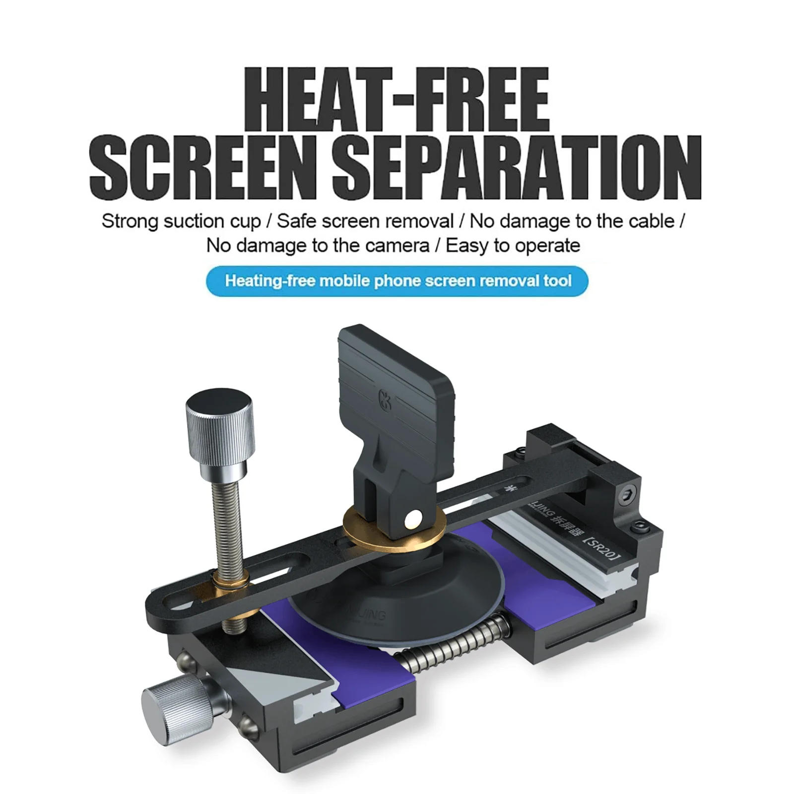 

Mijing SR20 Mini LCD Screen Separator With Strong Suction Cup Heat-free LCD Screen Opener for Mobile Phone Screen Removal Tool