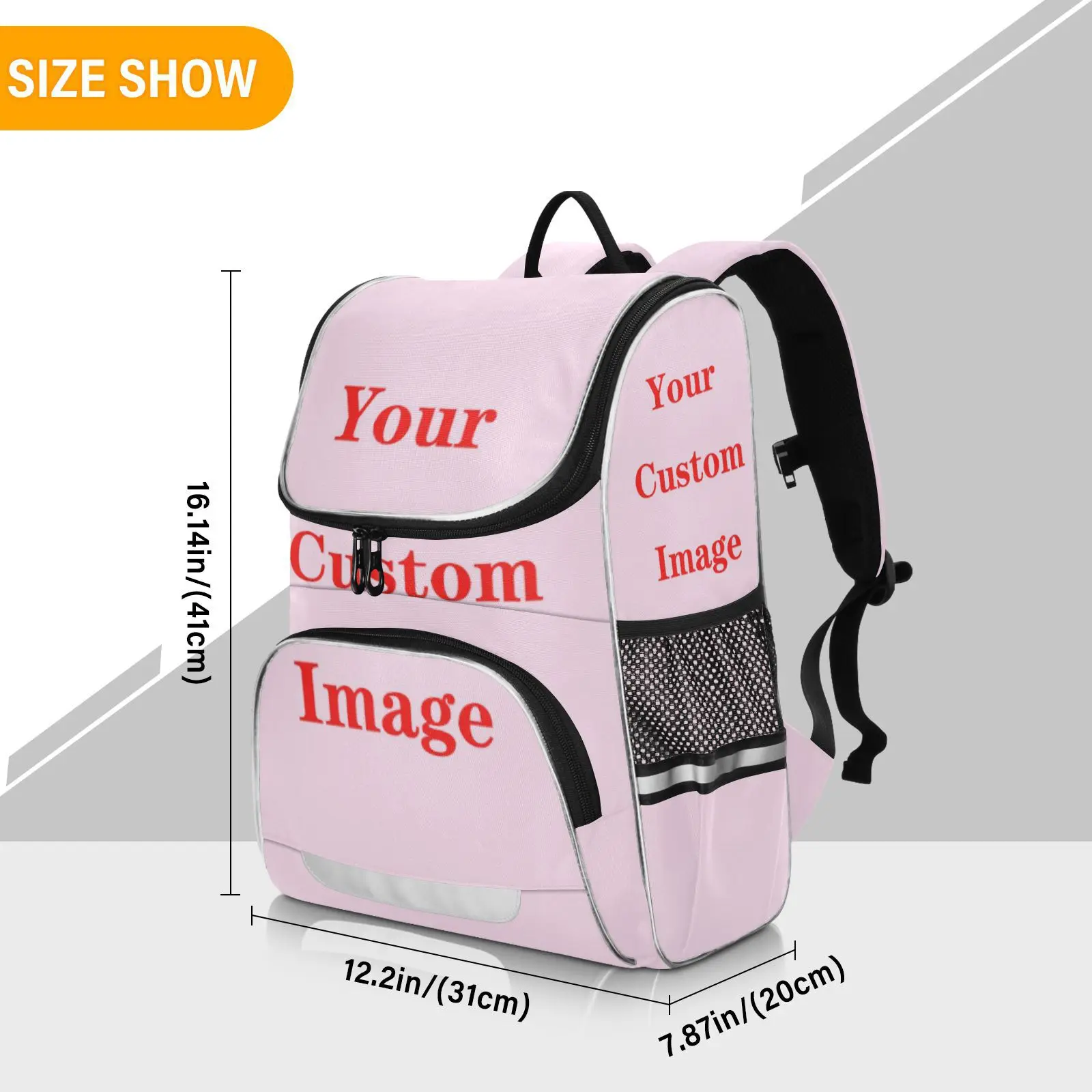 Imagem -03 - Nova Alta Schoolbag Grande Crianças Mochila Menino Menina Primária Personalizado Reflexivo Listra Bolsa de Livro Multi Bolsos Mochilas Japonesas