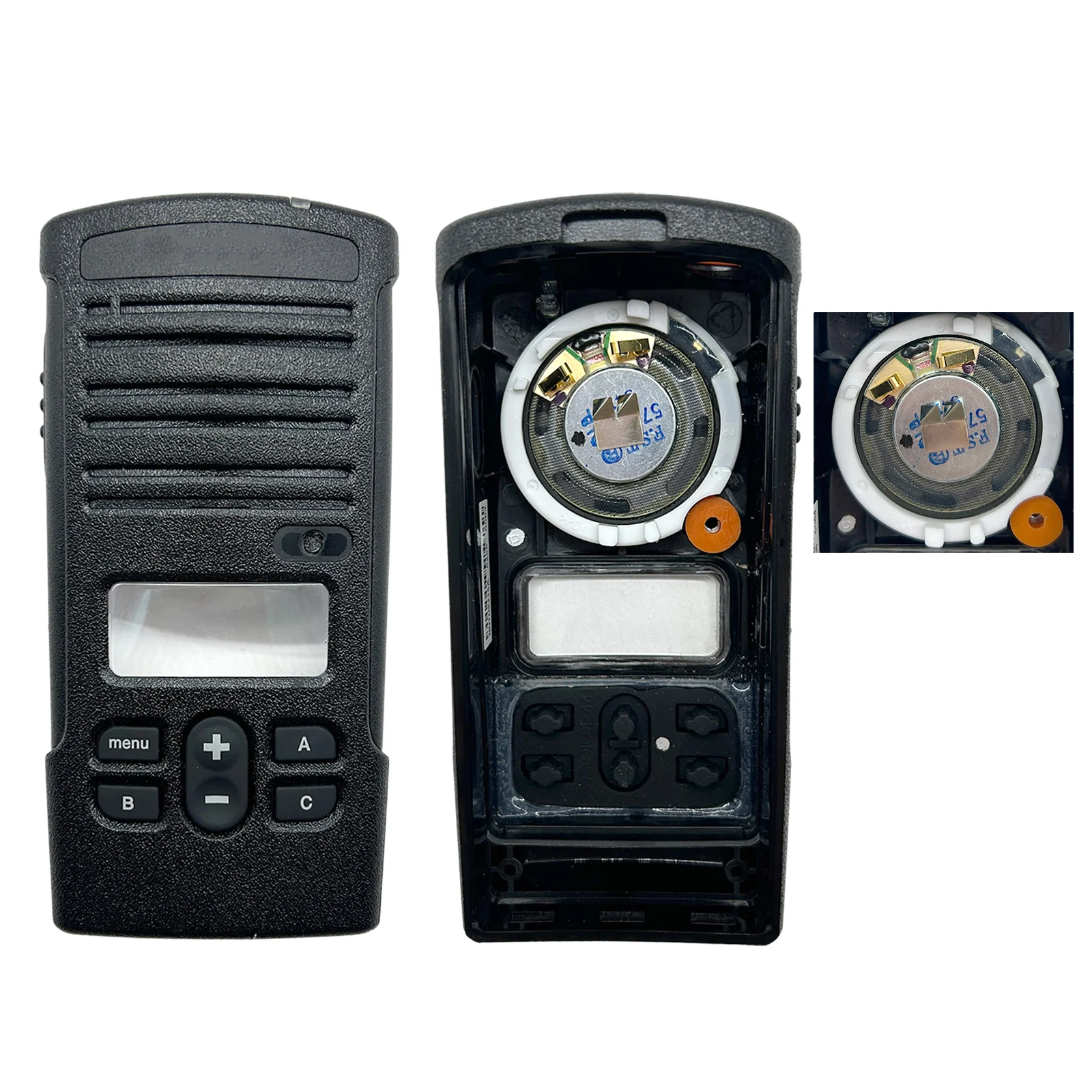 

Black A12 Repair Front Case Housing Cover With Speaker For CP110d RDM2070d Two Way Radio