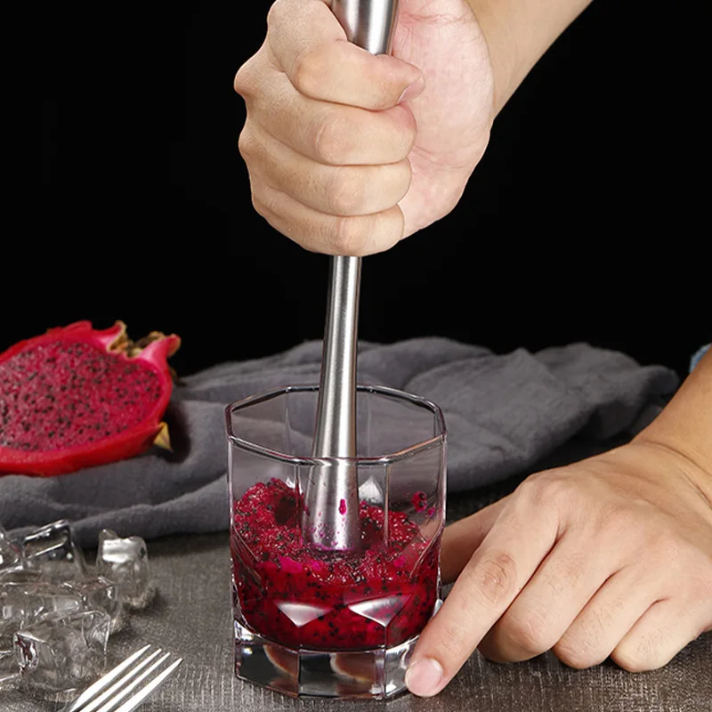 

F5 Thickened Stainless Steel Cocktail Muddler Multipurpose Bar Tool for Mixing Drinks Fruit Lemon Hammer Ice Crusher