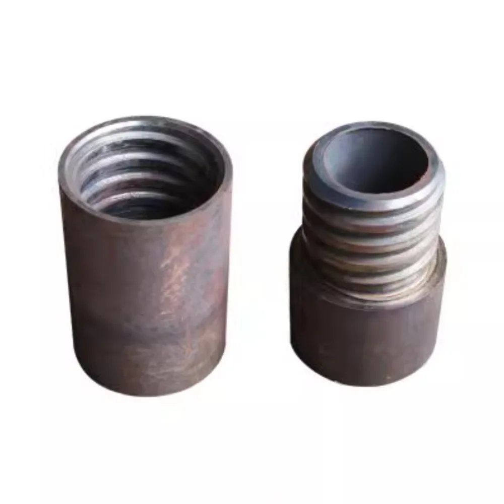 3 5 10 20Sets Drill Pipe Joint Taper Thread Joints Spiral Drill Rod Stem Joint Water Well Machine Connection Drilling Connectors