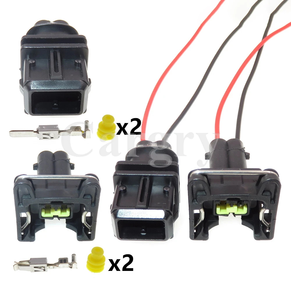 1 Set 2P 106462-1 368354-1 Auto Starter Nozzle Ignition Coil Sealed Plug Car Water Temperature Sensor Wiring Harness Socket