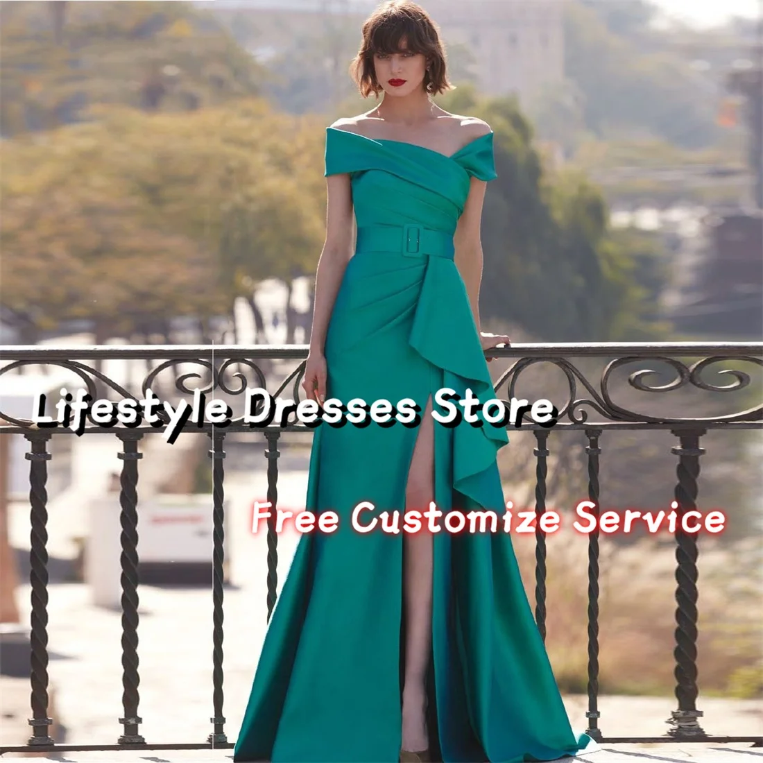 

Ruched Satin Long Evening Dress Off Shoulder Mother Of The Bride Dresses Wedding Guest Party Gown elegantes 2024 juveniles