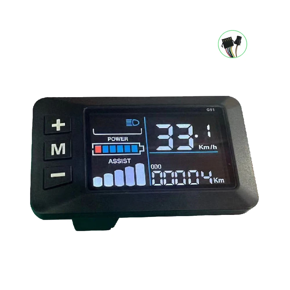 Electric Bike 24-48V 52/60V 350W DC Brushless Motor controller with Colour LCD Display Panel G51 For Electric Scooter Acesssorie