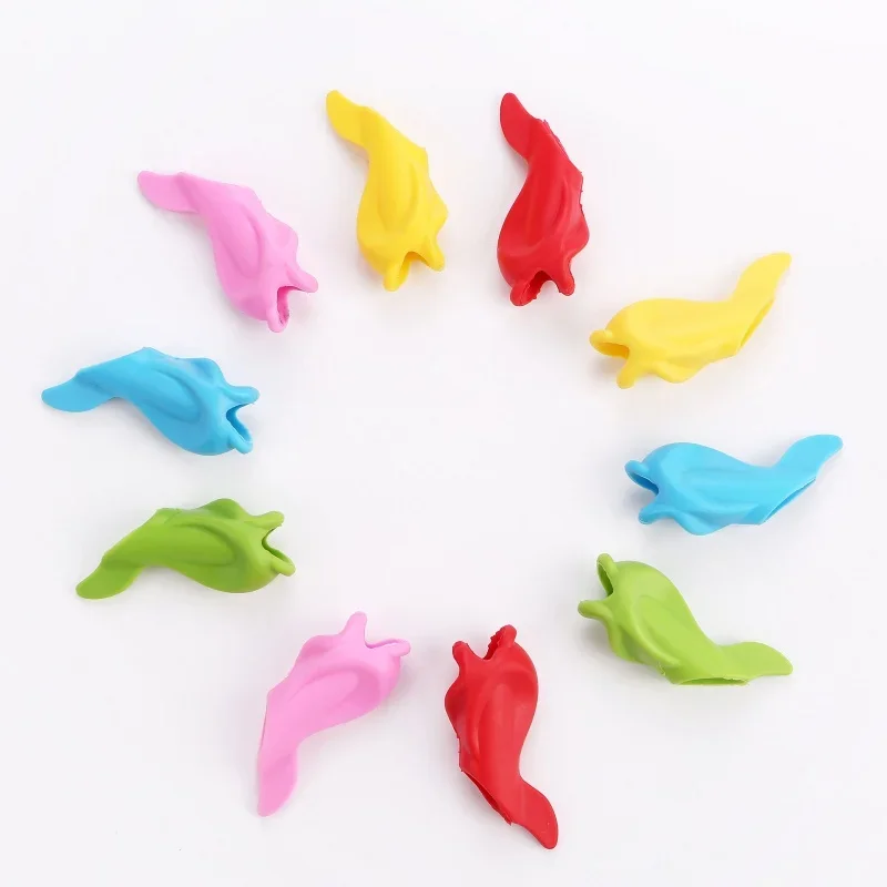 Estojo de lápis de silicone para crianças, caneta, papelaria para estudantes, cinta de escrita, bonito, novo, 20pcs