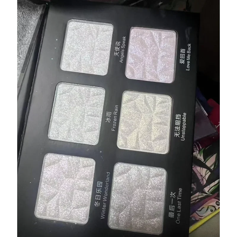 Shellwe Makeup Present Multi Use Sparkly High Shine Smoothing Duochrome Pearlscent Glitter HIGHLIGHTER Palette Makeup Cosmetics