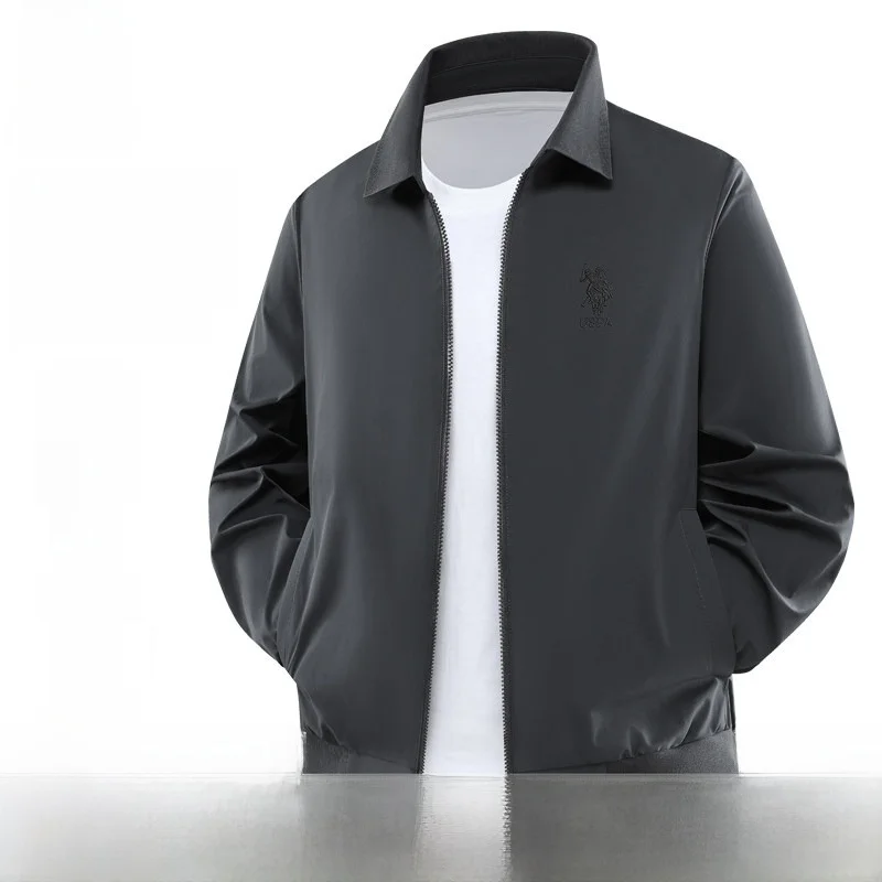 Chaqueta Forrada de Polar para Hombre USPA, Cuello Casual, Manga Larga, Ropa de Abrigo Cálida, Estilo Americano, Nueva Colección Primavera, Top para Hombre Paul