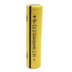 2pce/lot Ni-Cd 2/3AA 450mAh 2.4V battery pack HS9216308 for shaver, hair clipper, electric mosquito swatter battery