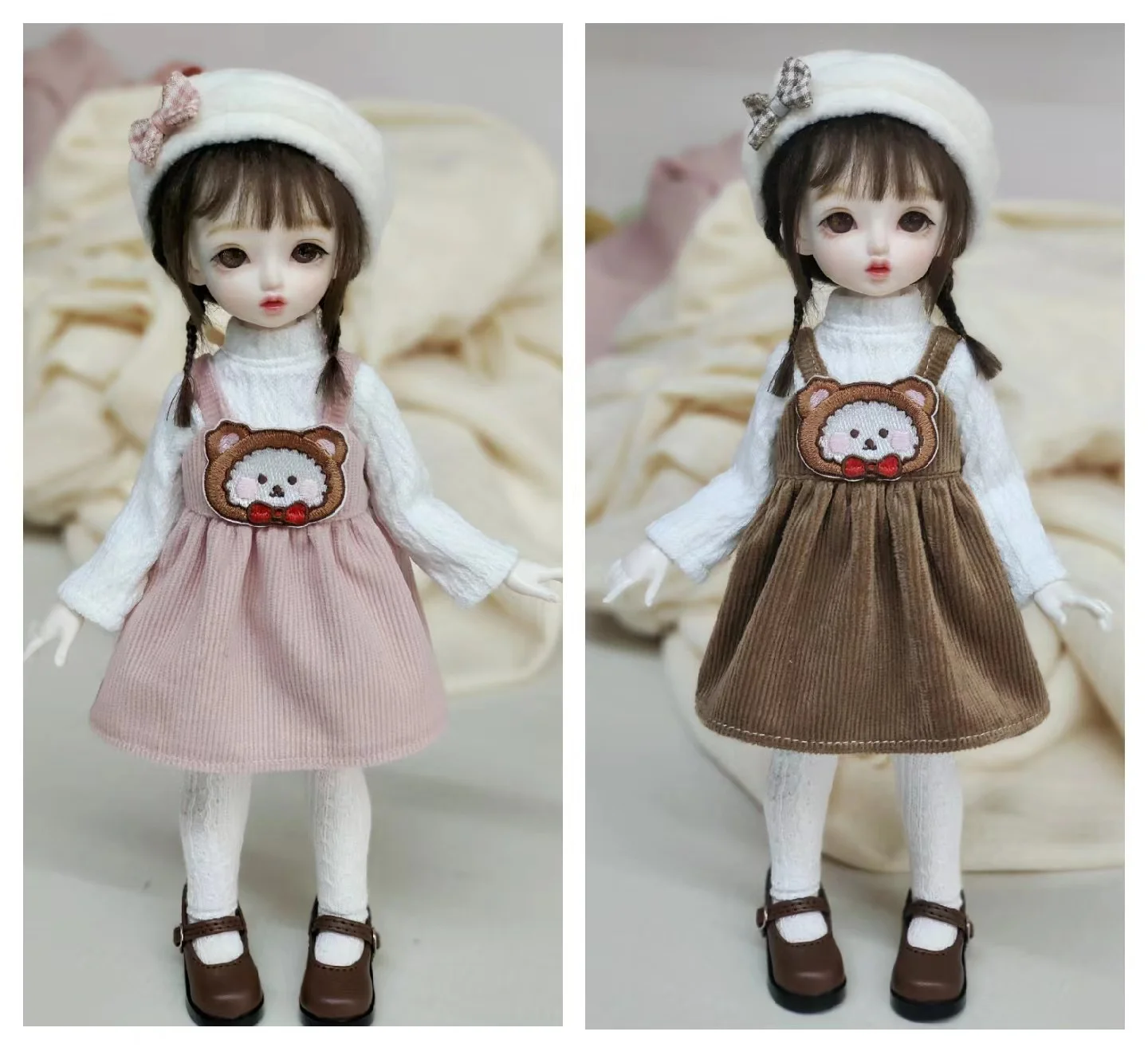 

（Shipped in February 2023）Bjd doll dress Bear Tank Skirt clothes 30cm(Fit ,Azone,ICY, JerryB, 1/6 Doll Accessories)