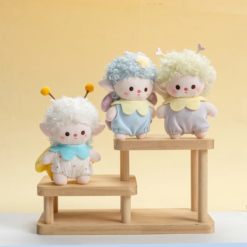 12cm Cute Elf Plush Keychain, Soft Stuffed Elf Doll Bag Pendant Decoration Small Gift Girls Backpack Phone Plush Keyrings