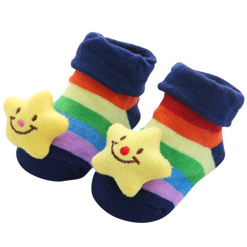 Chaussettes antidérapantes en coton pour bébé, 1 paire, en caoutchouc, pour garçon et fille, pour enfant en bas âge, automne, printemps, Animal,