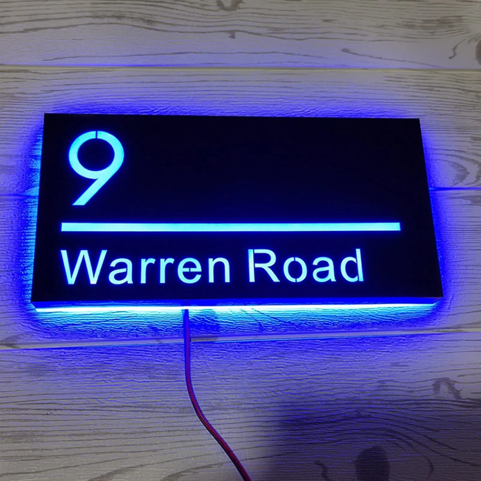 

Custom LED House Number Modern LED Stainless Steel House Numbers Plaque Address Number Plate Metal Backlit Address Plaque