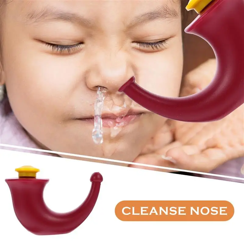 Netti Pot Sinus Cleaner Nose Cleaner Red Horn Neti Pot Yoga Neti Pot Suite Nose Irrigation Pot Nasal Rinsing Wash Accessries