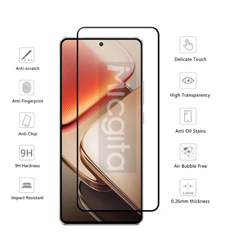 New Screen Protector For VIVO IQOO Z9 Turbo Plus Tempered Glass film For IQOO Z9 Turbo+ Soft Fiber Camera film