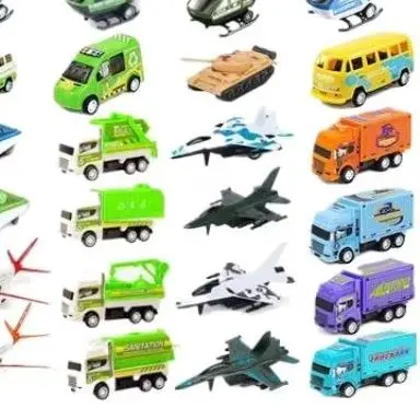 4/6Pcs Pull Back Engineering Vehicle Boys Toys Kids Toy Car Inertia Sanitation Truck Models For Children Ideal Gifts