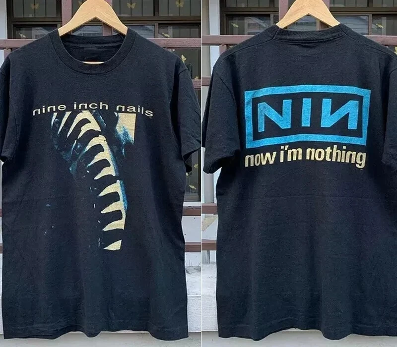 

Футболка унисекс оверсайз Plus Size с принтом Nine Inch Nails, летняя, винтажная, из дышащего хлопка, стильная, универсальная, в уличном стиле