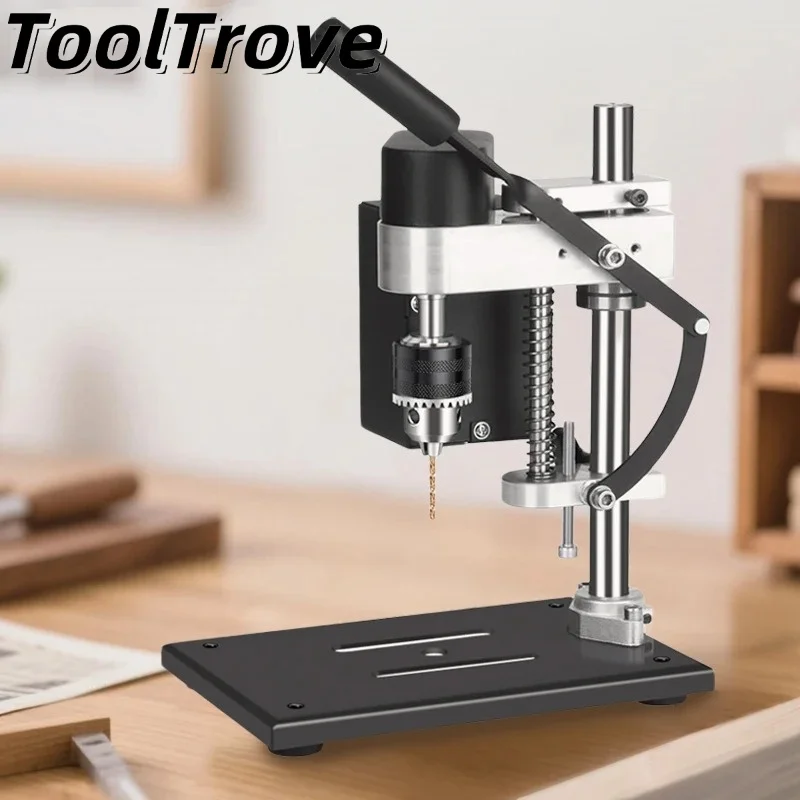 

220V Mini Desktop Bench Drill - DC Variable Speed Precision Electric Drilling Machine for Home Use Compact Drill Press
