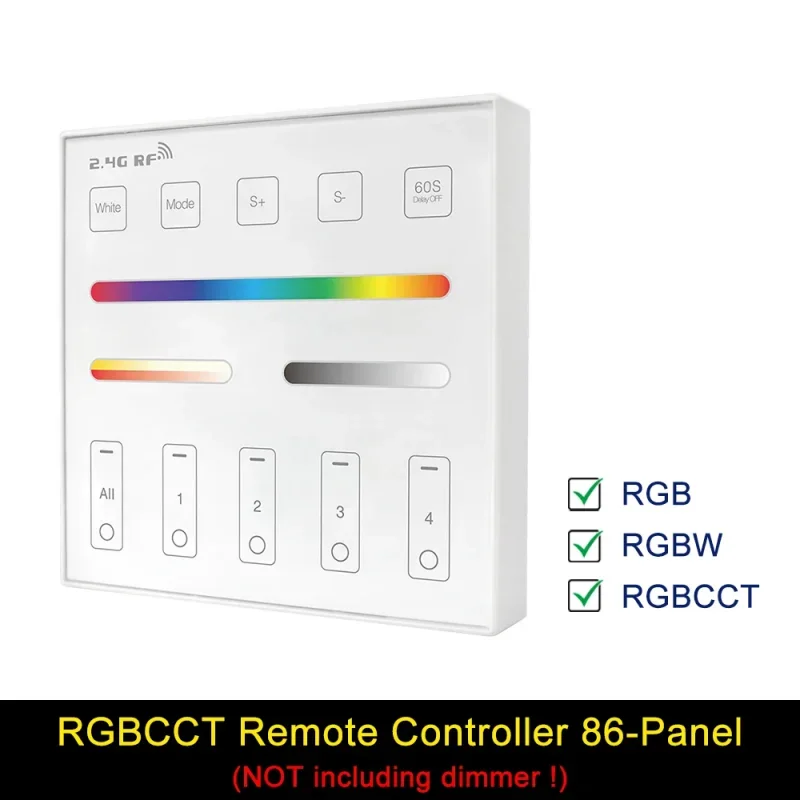 Ściemniacz LED Kontroler LED 5w1 Tuya Zigbee Wifi Smart 2.4G RC Obsługa Alexa Google Assistant dla 12/24V CCT RGB RGBCCT COB Strip