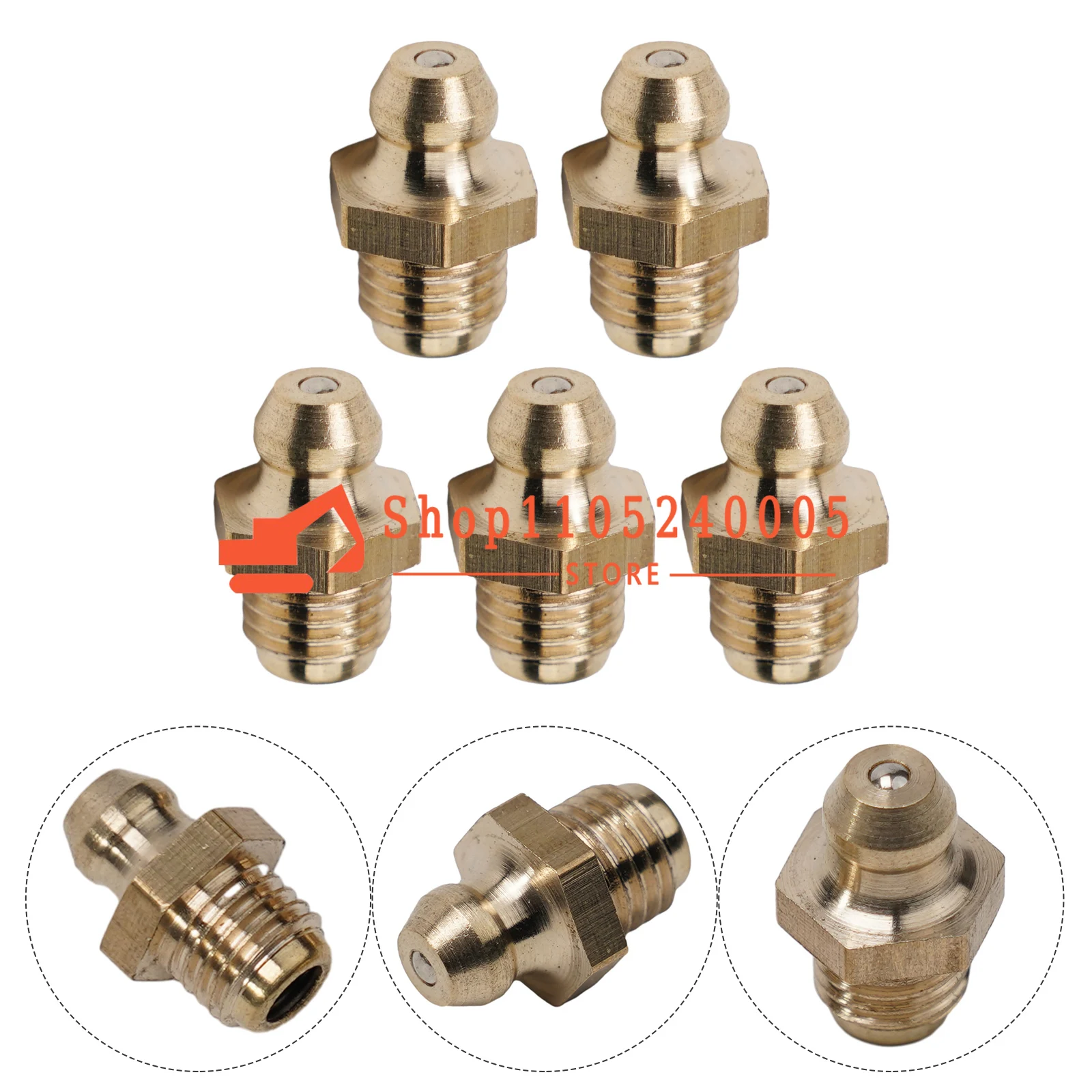 

5 шт. соска ﻿ Инструменты для заправки автомобиля, латунные прямые гидравлические смазочные фитинги, аксессуары, резьбовые смазочные фитинги M8X1 мм