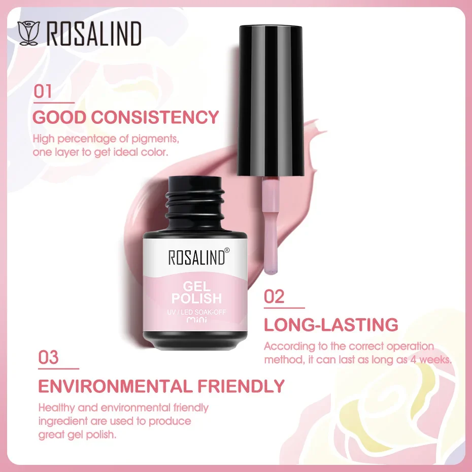 Rosalind Mini Gel Nagellack reine Farbe UV Nail Art Design semi permanente Lacke Basis Dec klack Nagel Gel langlebig