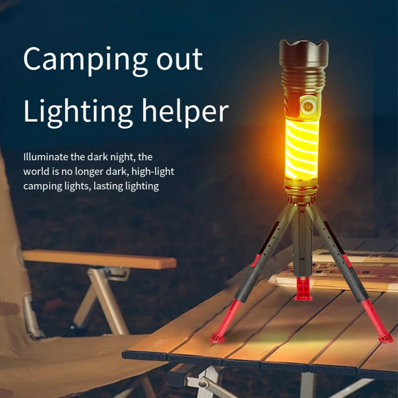 Portable Outdoor LED Light Ultra Long Life Atmosphere Ceiling-tent Camp Hanging Camping Lights with Tripod For Exploring Fishing