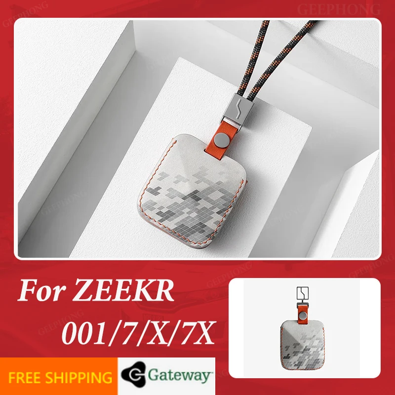 Новый оригинальный для Zeekr X 001 007 009 7X Автомобильные аксессуары OEM Bluetooth смарт-ключ защитный чехол Все для автомобиля из воловьей кожи
