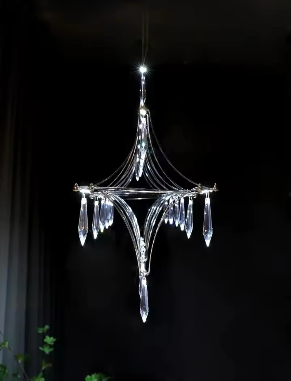 Restaurante tira lustre pós moderna luz de luxo lobby recepção lâmpada designer minimalista barra mesa jantar cristal lâmpadas led