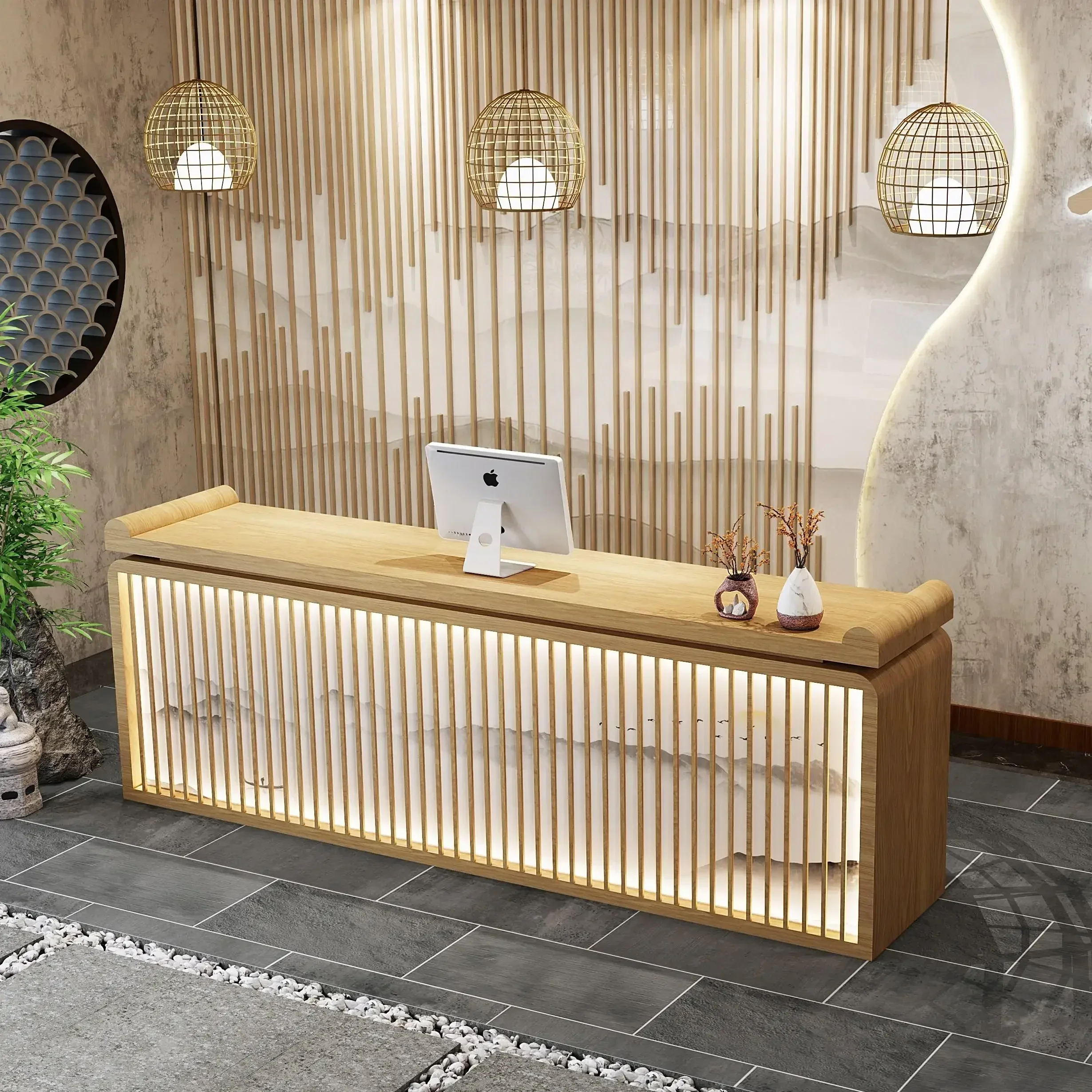 تخزين صالون التجميل يساعد على متاجر الأثاث المكتبي، عدادات معهد تصفيف الشعر، متجر صغير، مكتب Escritorio، الاستقبال