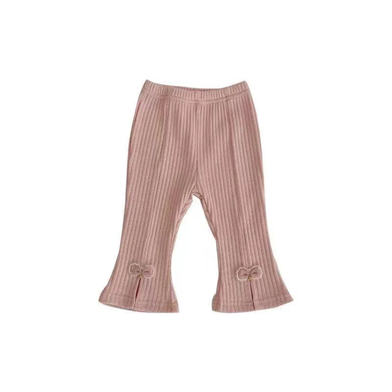 Newborn Slim Pants Stretch Trousers Toddler Girl Solid Color Infant Baby Trousers