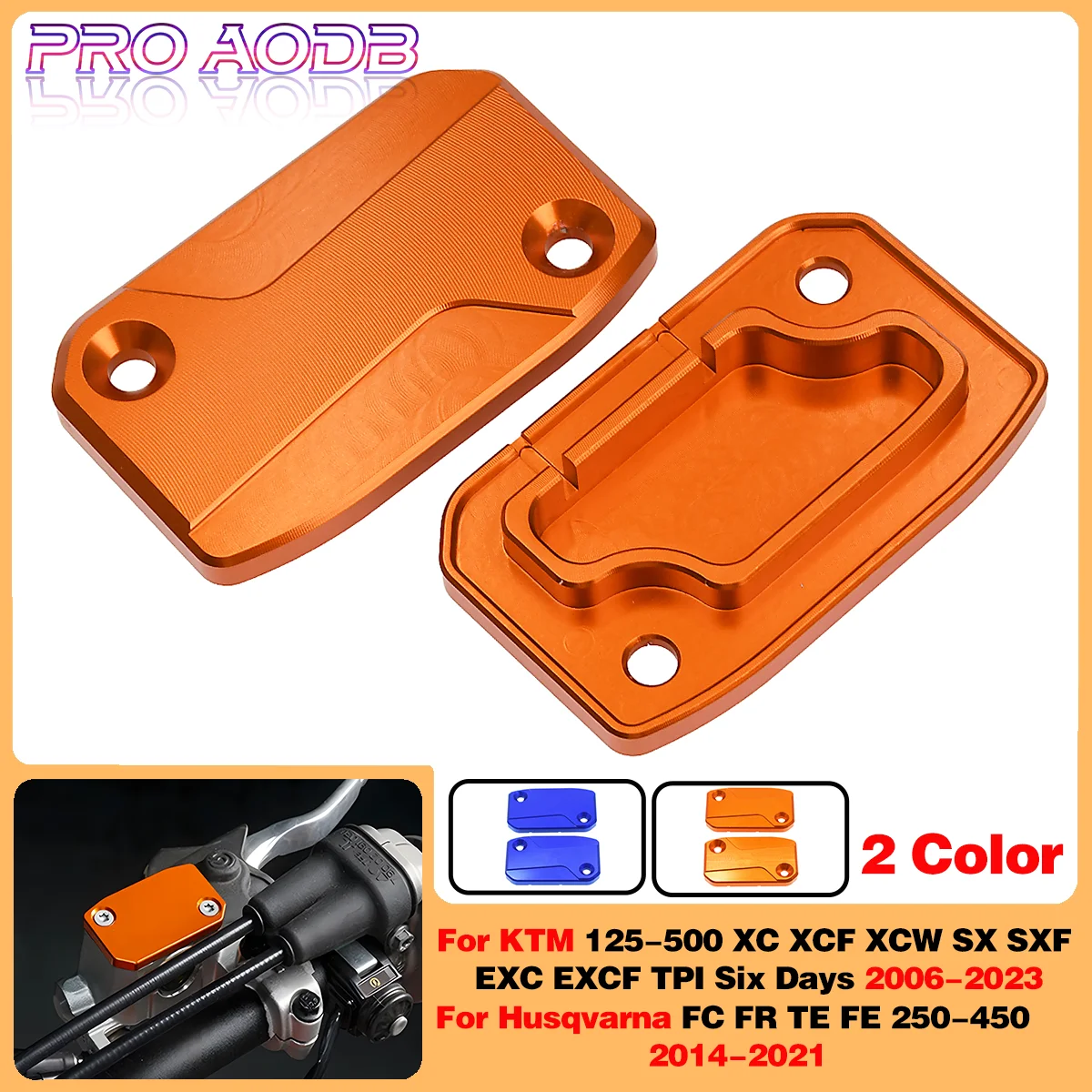 CNC Motorcycle Front Brake Reservoir Cap Cover For Husqvarna FC TE FE 250-450 FR450RALLY 2014-2021 For KTM 505XC-F 525EXC-R 2021