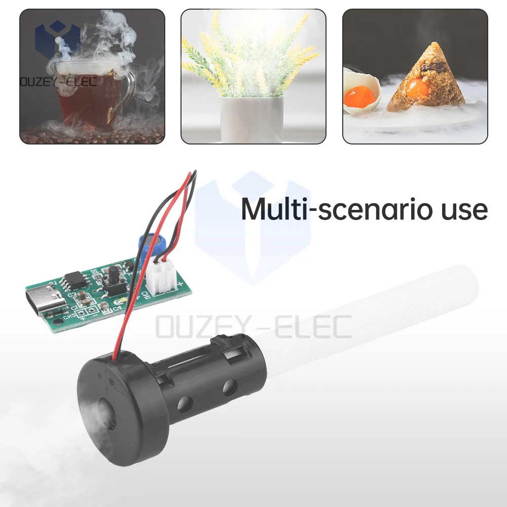 3 Stuks Dc 5V Ultrasone Spuit Luchtbevochtiger Verstuiver Aandrijfmodule Ultrasone Luchtbevochtiger Diy Pakket Bevochtiging Module TYPE-C