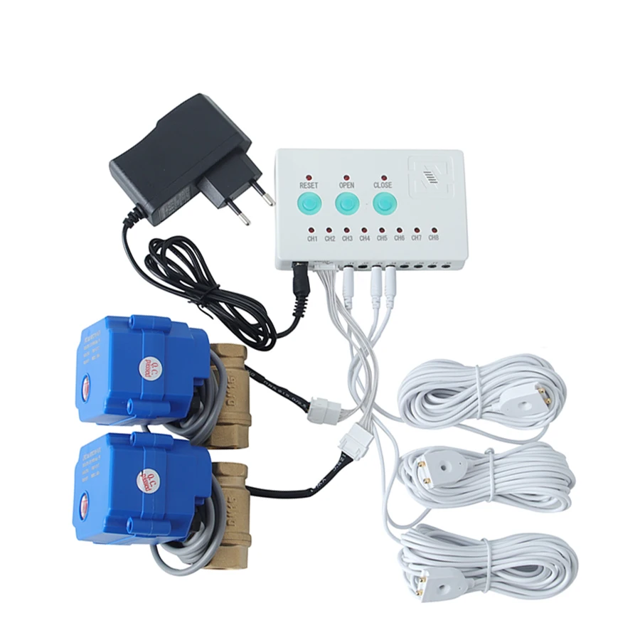 

Russia Water Leak Detector Leakage protection Alarm System Brass Smart Valve DN15 for Detection Overflow