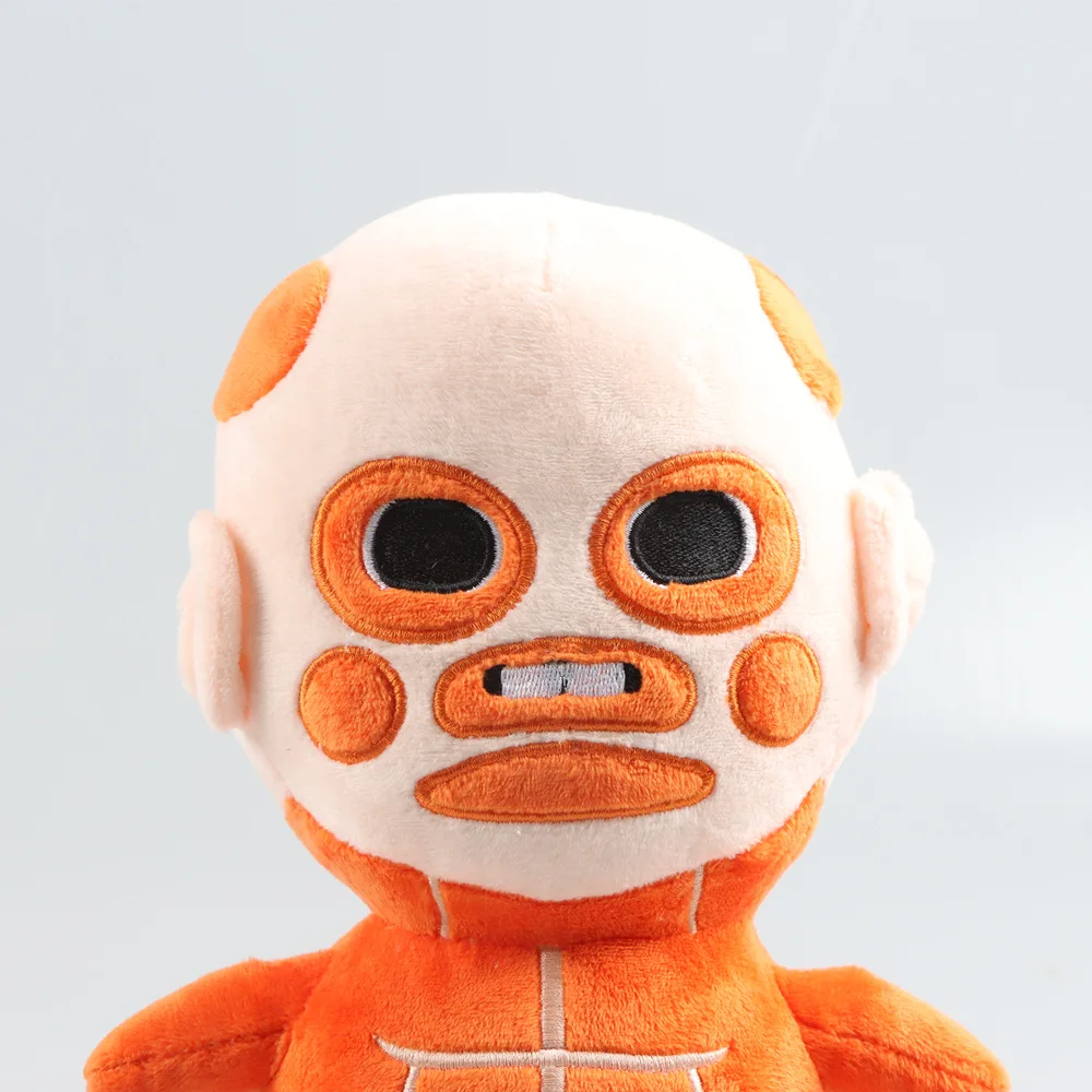 22Cm Q Version Attack On Titan Colossal Titan Anime Peripherals Cute Short Plush Stuffed Doll Pillow Ornaments Model Toys Gift