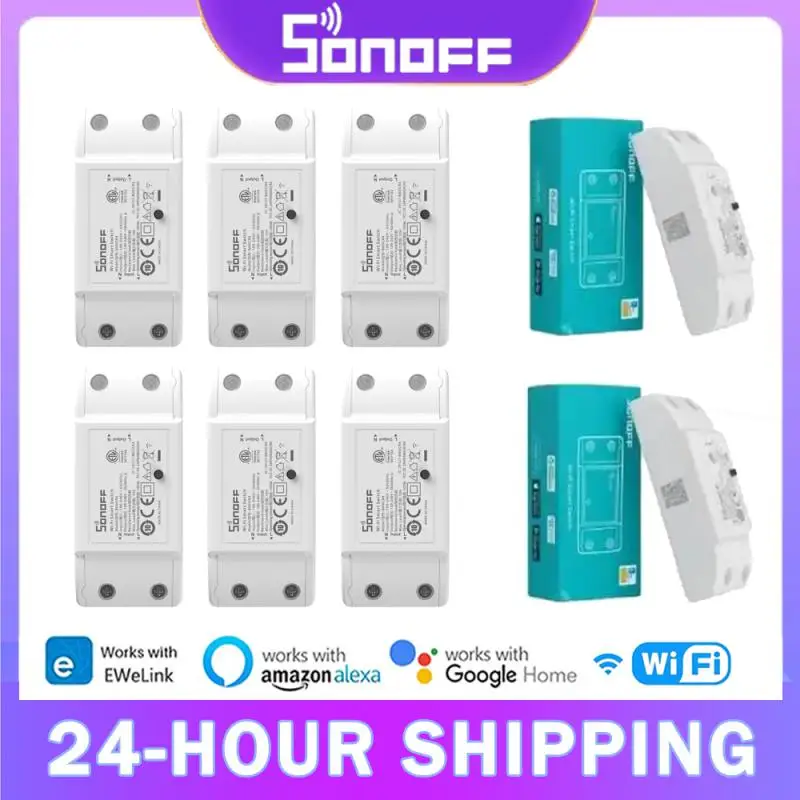 

Sonoff Basicr4 Модернизированный Basicr2 Mini Wi-Fi Smart Switch Модуль автоматизации Esp32 Поддержка домашнего помощника Приложение Alexa Alice Ewelink