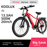 KOOLUX X3 Adult Electric Bicycle Men's E-City ebike City 500W 48V 15Ah Battery 26\