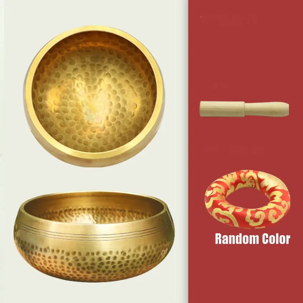 

Набор тибетских поющих чаш из Непала: металлические чаши Будды разных размеров, деревянная палочка-стикер, мягкая подушка, чаша для медитации и пения