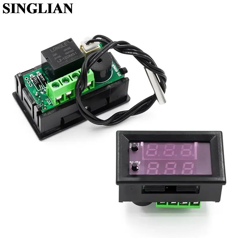 W1209WK W1209 WK DC 12V Digital LED Thermostat Temperature Control Thermometer Thermo Controller Switch Module+NTC Sensor Cable