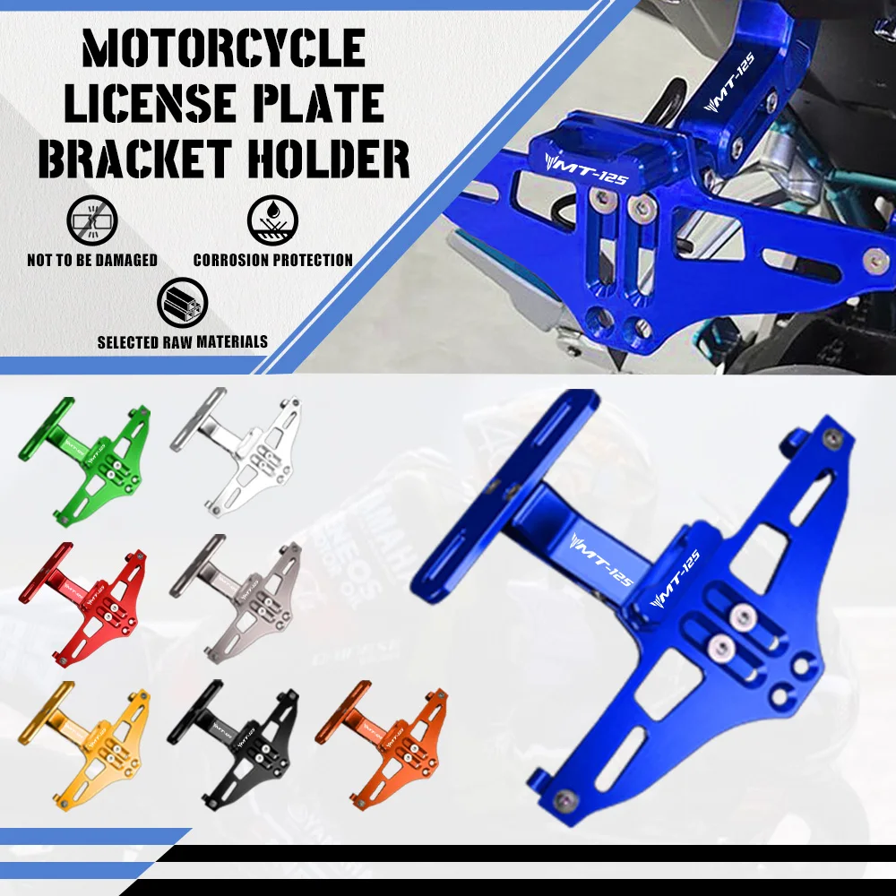 

Motorcycle Rear License Plate Number Holder and Turn Signal Lights For YAMAHA MT125 MT-125 2015 2016 2017 2018-2021 2022 2023