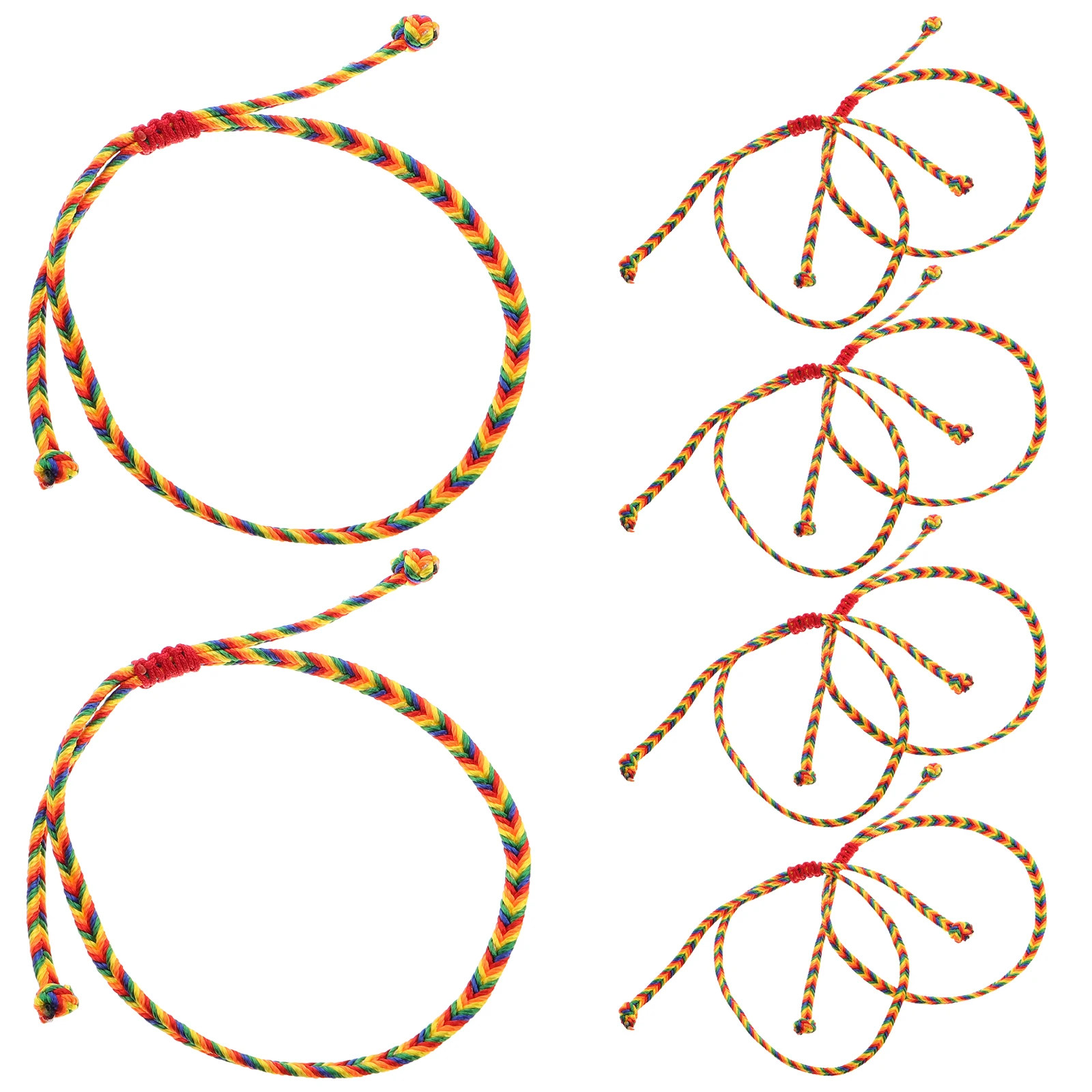 

10 Pcs Multicolored Rope Bracelets Braided Summer Beach Women Cord String Boho Ethnic Jewelry Party Accessories