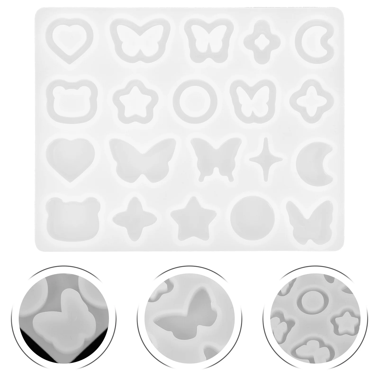 

Силиконовая форма для ювелирных изделий из эпоксидной смолы, сделай сам, сердце, бабочка, луна, подвески, подвески, брелки, принадлежности для рукоделия, формы для сережек из УФ-смолы