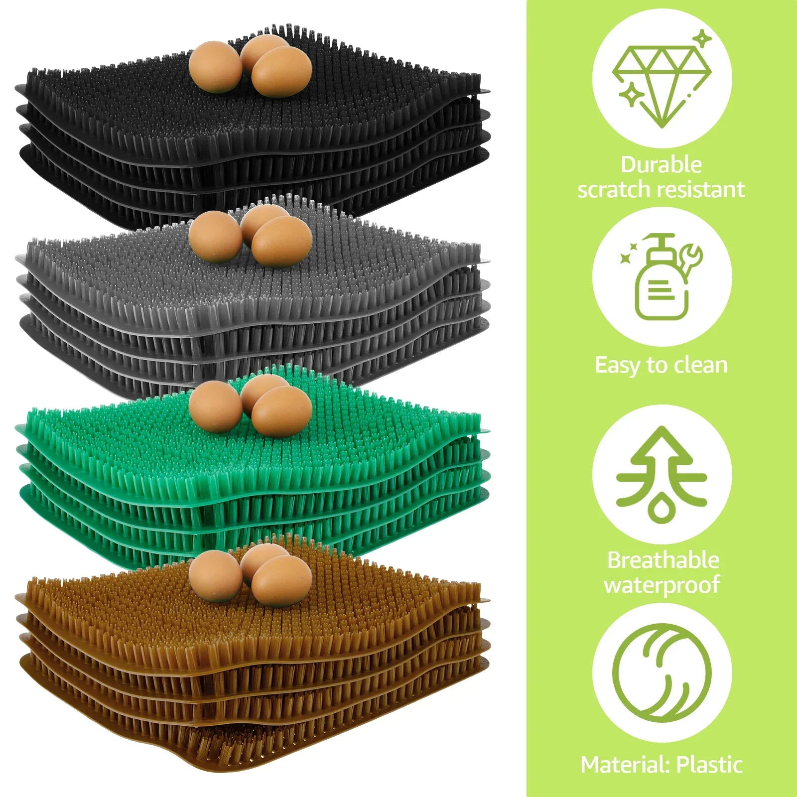 1pcs Chicken Bedding Mats Nesting Pads Washable Hen Nesting Pads  Plastic Cuttable and Reusable Egg Laying Mats for Poultry Mats