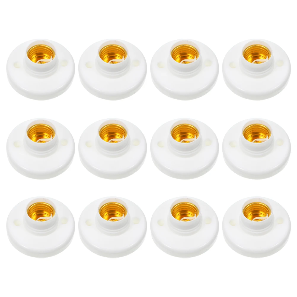 

12PCS E27 Screw Base Light Bulb Socket Replacement Lamp Holder Ceiling Bracket Secure Fit Easy Installation Versatile