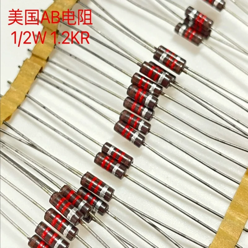 10PCS America Original AB 1/2W 0.5W 1K 1.2K 1.5K 1.8K 2.7K 3.3K 4.7K 6.8K 10K 24K 51K 82K Audio color ring resistor