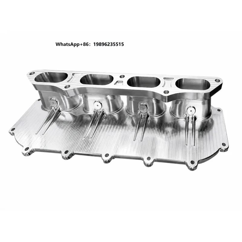 Precision CNC Machined Stainless Steel Intake Manifold Custom Automotive Performance Engine Parts 0.02mm Tolerance