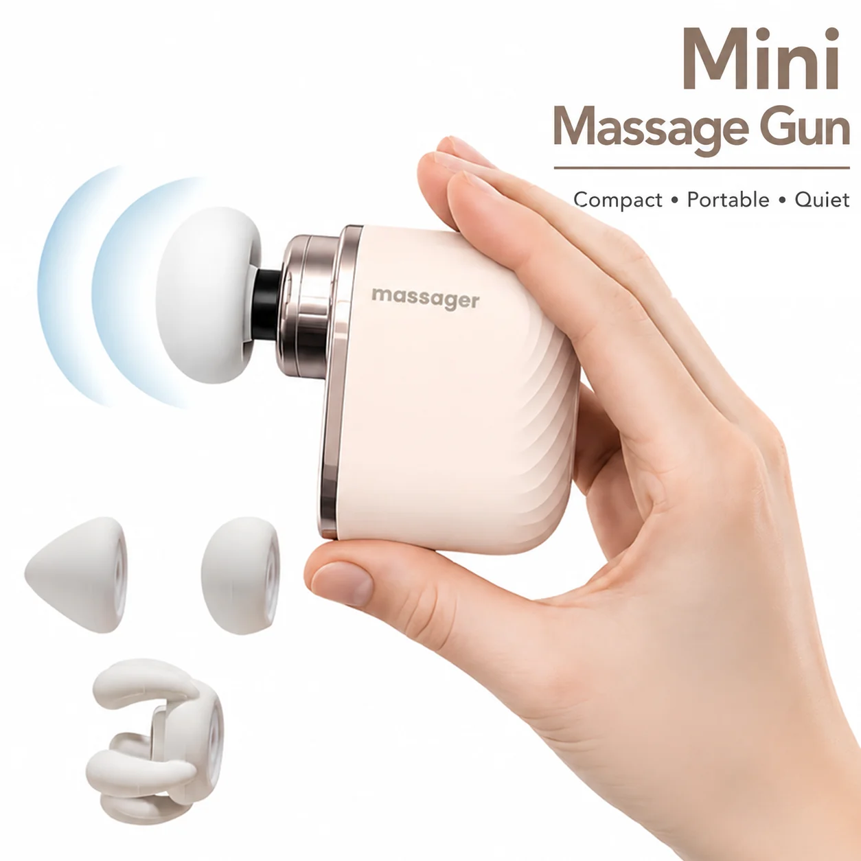 Mini Massage Gun 3 in 1 Portable Deep Tissue Massage Gun Quiet Percussion Muscle Massager Body Relax Tool for Gym Office Travel
