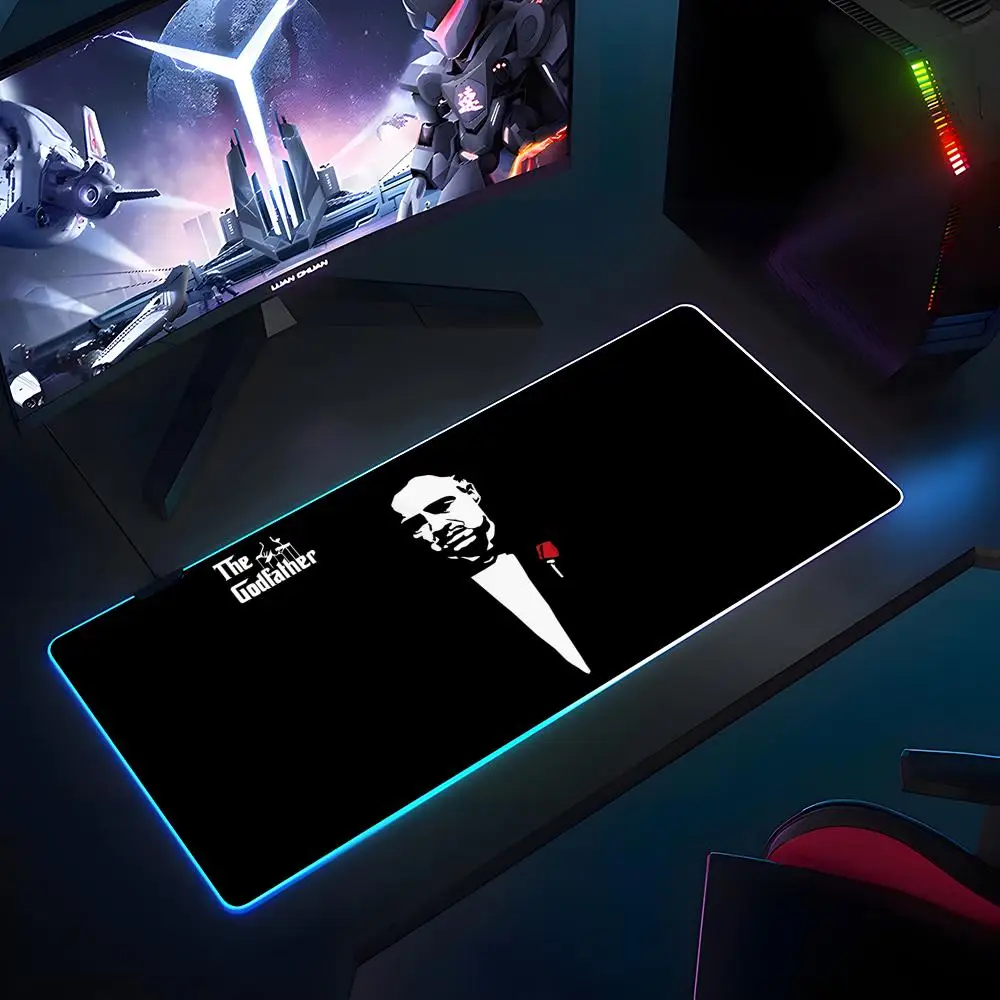 

Коврик для мыши «Крестный отец» с RGB-подсветкой, резиновый, противоскользящий, 40x90 см, для клавиатуры и мыши, игровые аксессуары, XXL, для офиса и компьютера