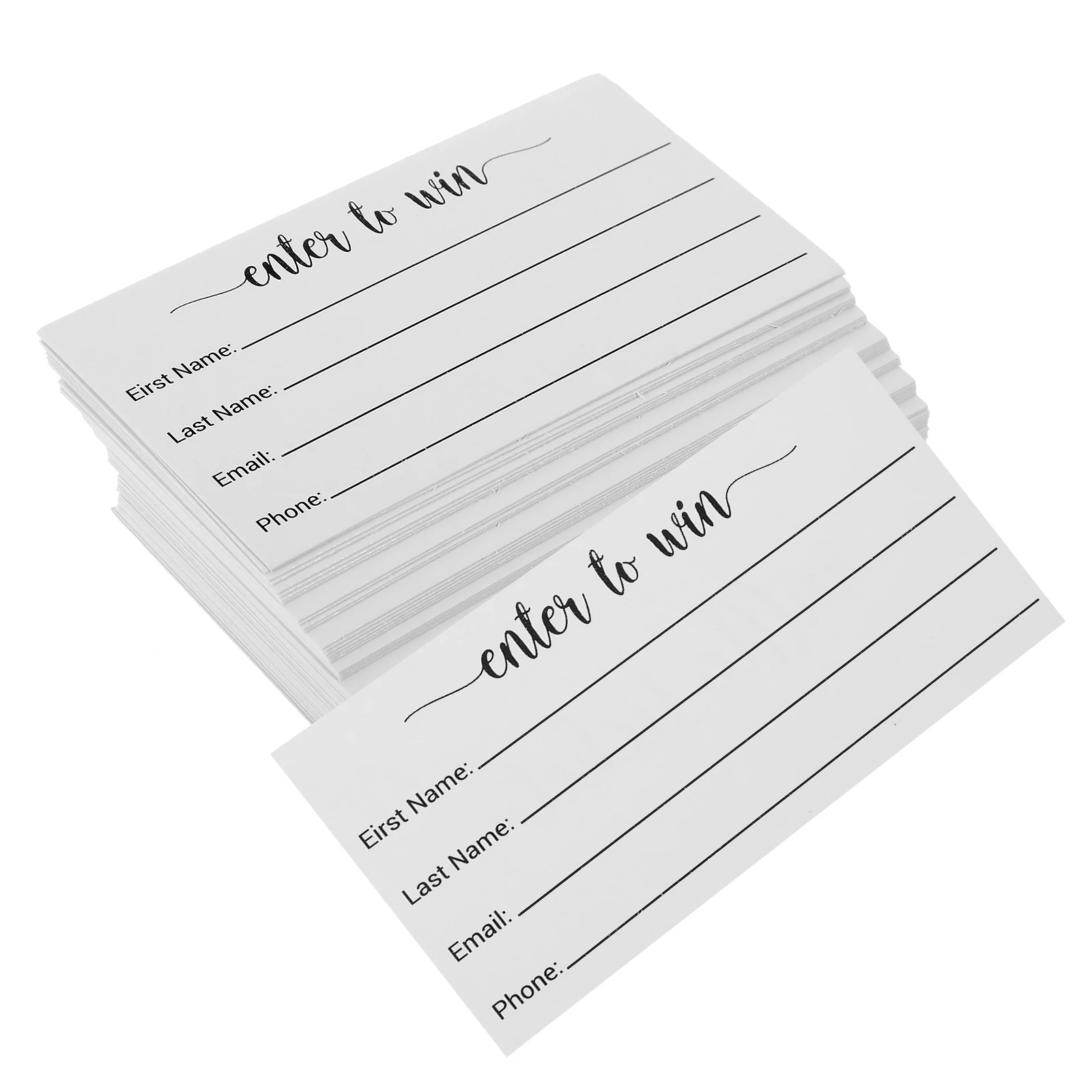 

100pcs Raffle Ticket Cards Blank Ballot Cards Multi-Use Voting Sheets Entry Form For Party Event Game Prizes Supply